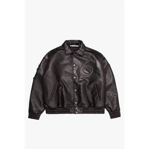 NEW 6TH NBRHD men's star studded leather jacket in black